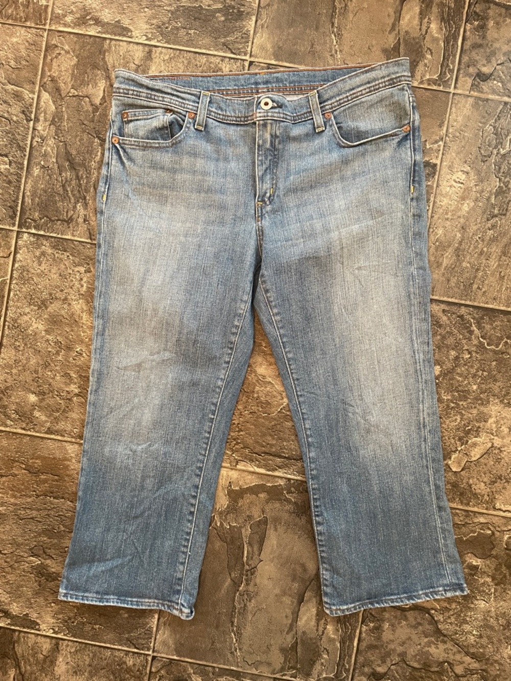 RALPH LAUREN Cropped Capri Classic Straight Fit Light Blue Coastal Women’s Jeans